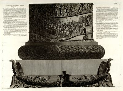 Pedestal y base de la Columna de Trajano de Giovanni Battista Piranesi